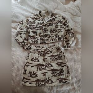 Reformation Cowboy Print Two Piece Set